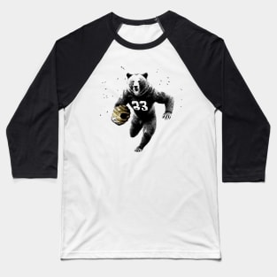 Beehive Running Football Bear Funny Baseball T-Shirt
